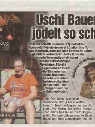 Uschi Bauer, schnellster Jodler mit 24 Tönen in einer Sekunde, Absoluter Weltrekord